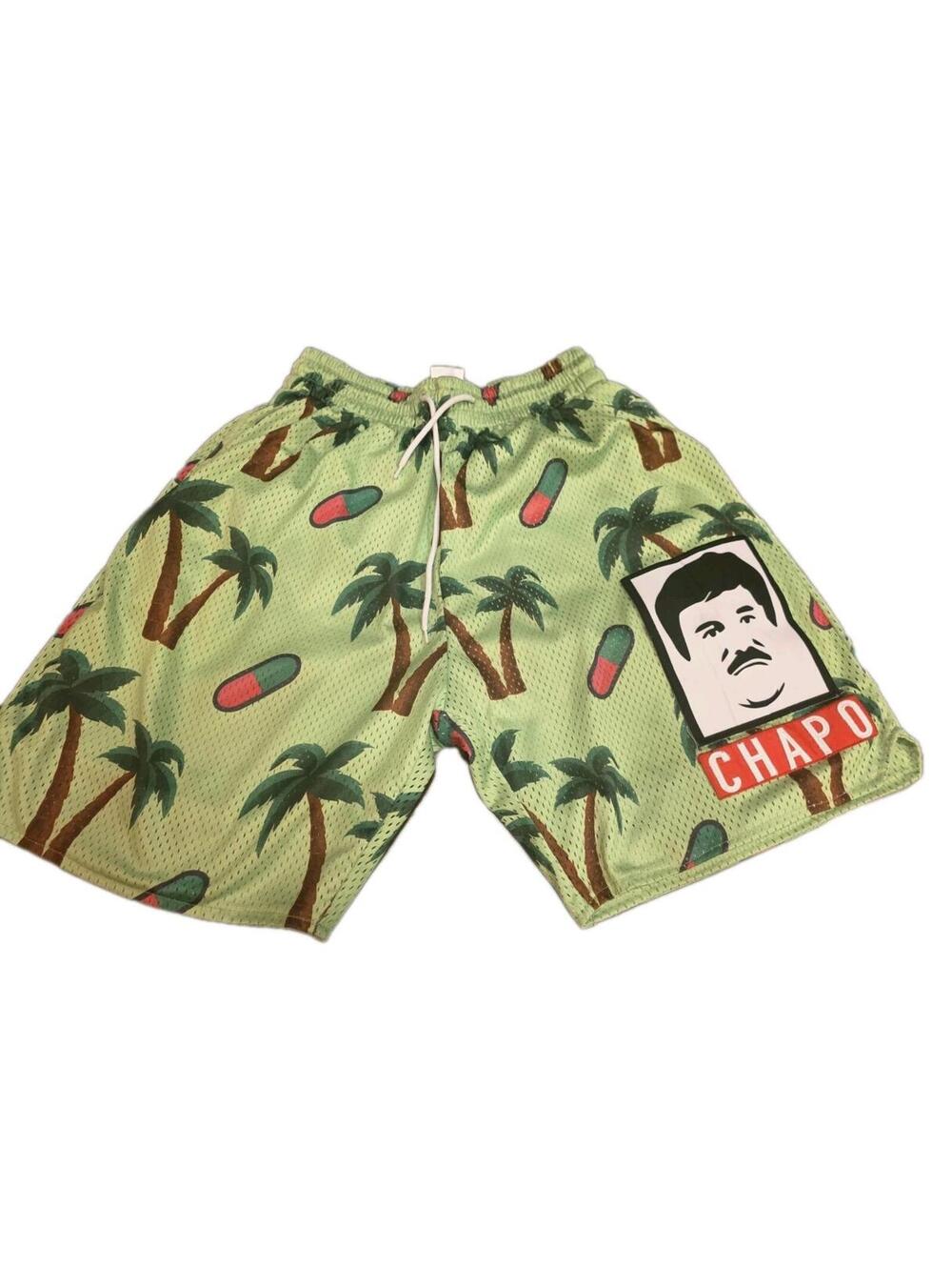 RARE HEADGEAR CLASSICS Swim Shorts JERSEY EL CHAPO SMALL Pills 💊  Palm Tree 🌴